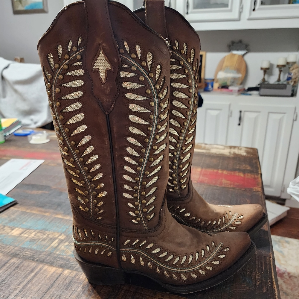 Corral glitter inlay boots
